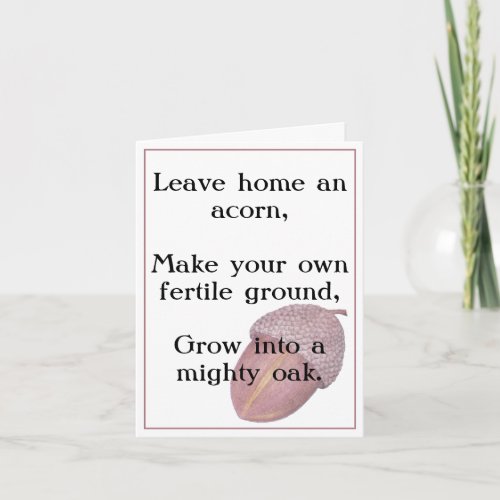 Leaving home Greeting Card