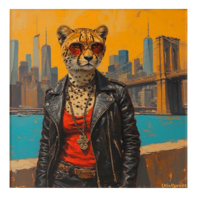 Leaving New York-9 Acrylic Print (Front)