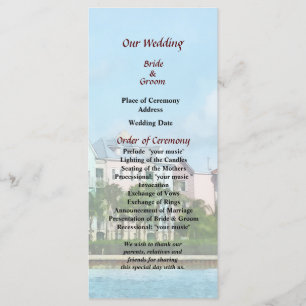 Leaving Paradise Island Wedding Program
