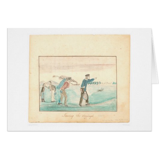 Leaving the Diggings (1601A) Cards (Front Horizontal)
