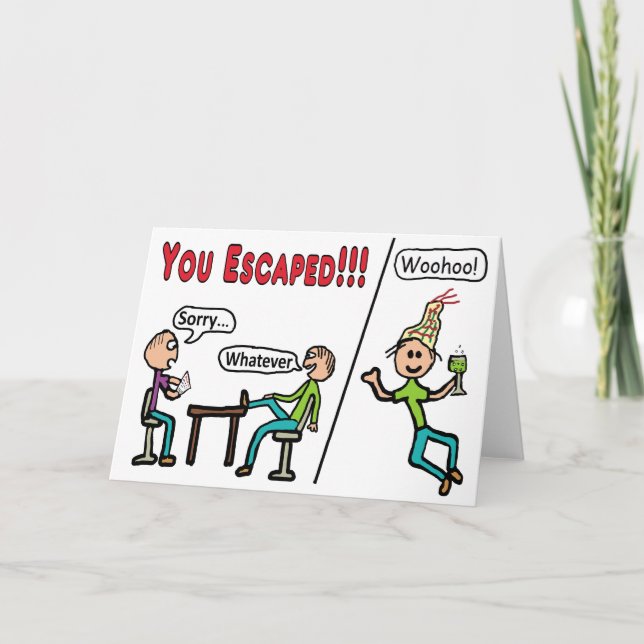 Leaving Work Card (Front)