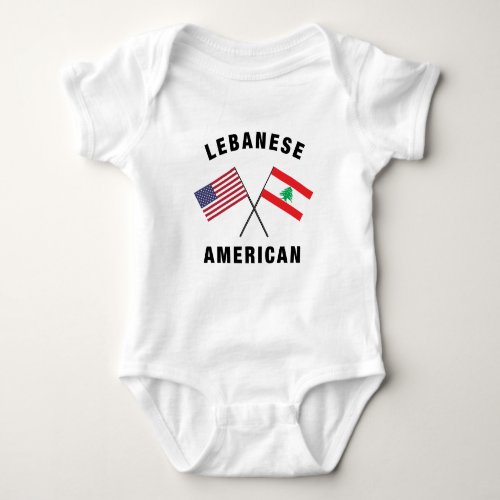 Lebanese American Flag Baby Bodysuit