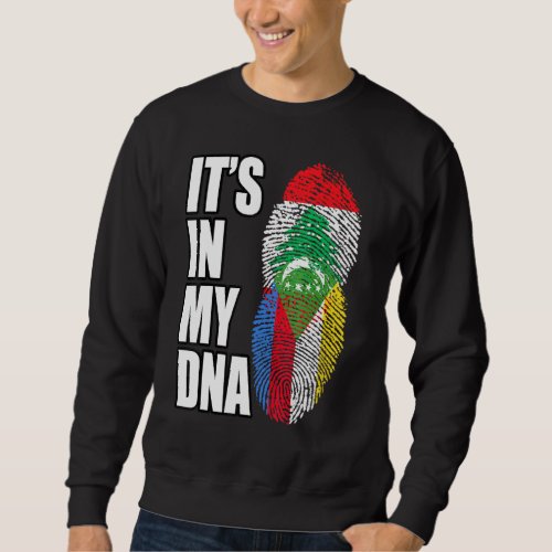 Lebanese And Comoran Mix Dna Heritage Flag Sweatshirt