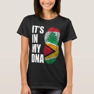 Lebanese And Guyanese Mix DNA Heritage Flag T-Shirt