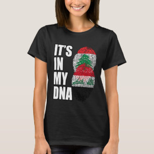 Lebanese And Iraqi Mix DNA Heritage Flag T-Shirt