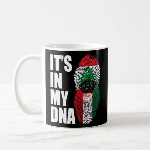 Lebanese And Kuwaiti Mix DNA Heritage Flag  Coffee Mug