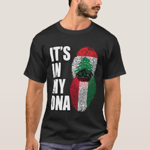 Lebanese And Kuwaiti Mix DNA Heritage Flag T-Shirt