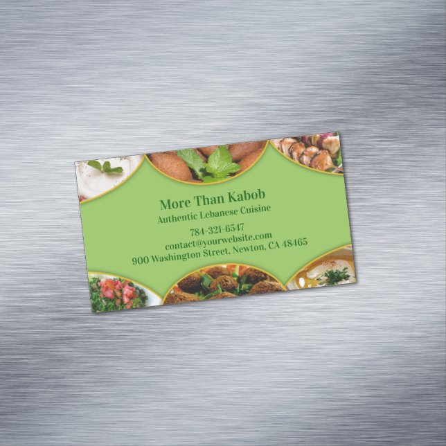 Lebanese Arabic Food Business Card Magnet (In Situ)