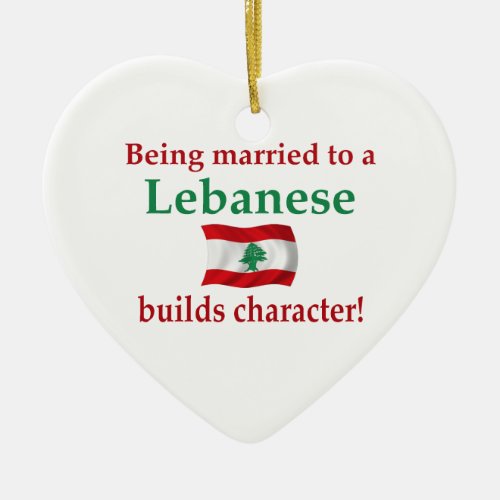 Lebanese Builds Character Ceramic Ornament