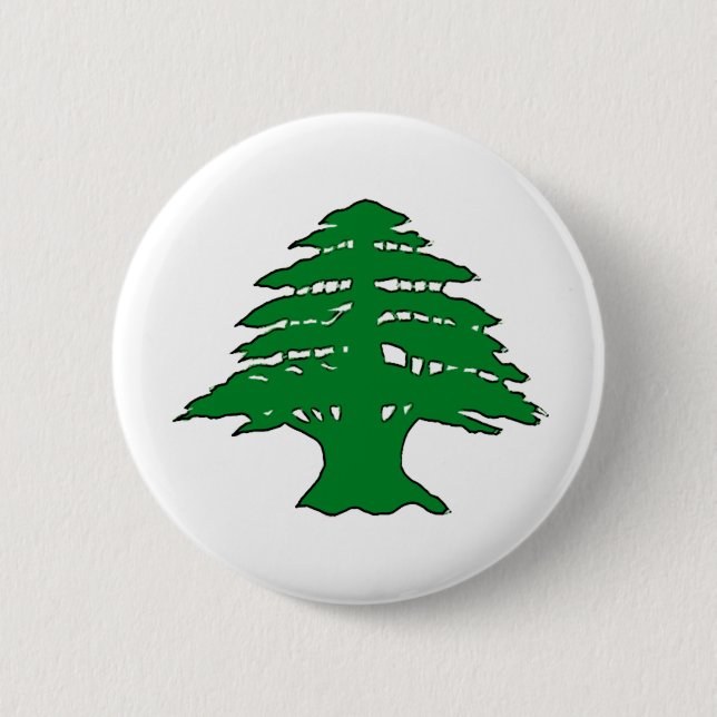 Lebanese Cedar Pinback Button (Front)