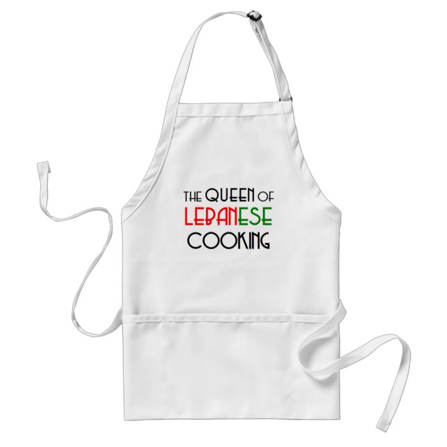 lebanese cooking queen adult apron (Front)
