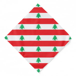 Lebanese Flag, Adult/Large Bandana