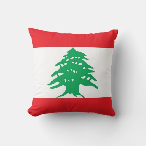 Lebanese Flag American MoJo Pillow