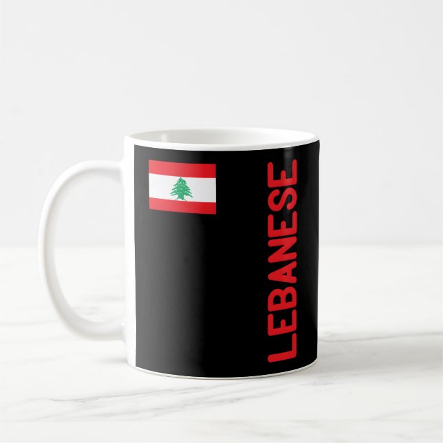 Lebanese Flag And Lebanon Roots Coffee Mug (Left)