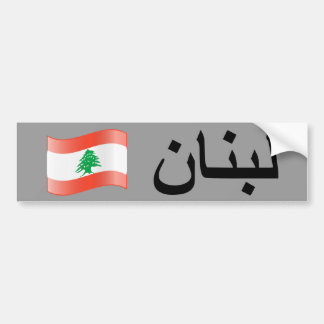 Lebanese Flag Bumpersticker Bumper Sticker