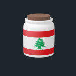 Lebanese Flag Candy Jar<br><div class="desc">Awesome Candy Jar with Flag of Lebanon. This product its customizable.</div>