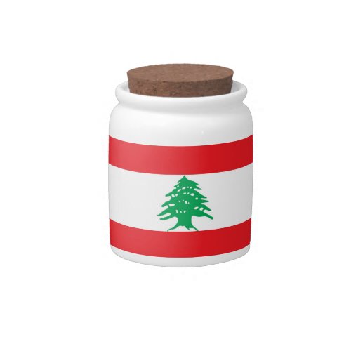 Lebanese Flag Candy Jar