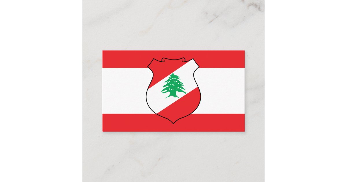 Download Lebanese Flag & Coat of Arms, Flag of Lebanon Business Card | Zazzle.com