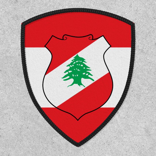 Lebanese Flag & Coat of Arms, Flag of Lebanon Patch (Front)