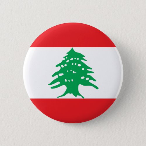Lebanese Flag _ Flag of Lebanon علم لبنان Pinback Button