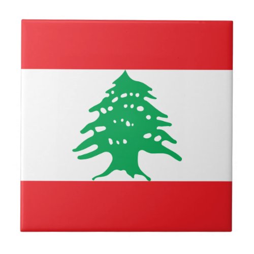 Lebanese Flag _ Flag of Lebanon علم لبنان Tile