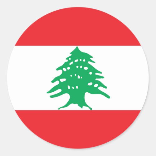 Lebanese Flag Flag of Lebanon Classic Round Sticker