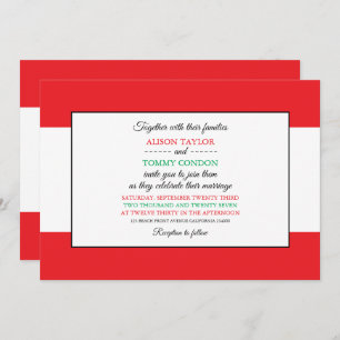 Lebanese Flag, Flag of Lebanon Wedding Invitation