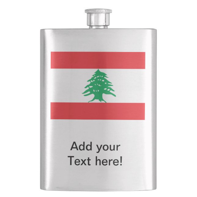 Lebanese Flag Flask (Front)