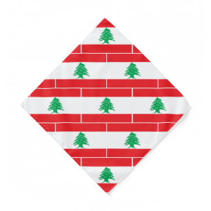Lebanese Flag, Kids/Small Bandana