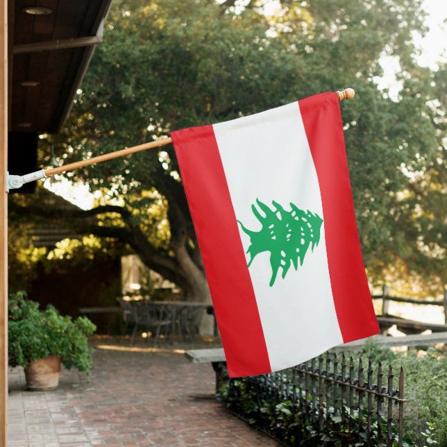Lebanese Flag & Lebanese country House / Lebanon (In SItu)