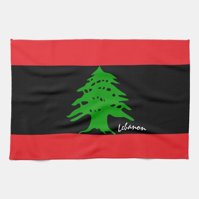 Lebanese flag & Lebanon  cooking, fashion /sport B Kitchen Towel (Horizontal)