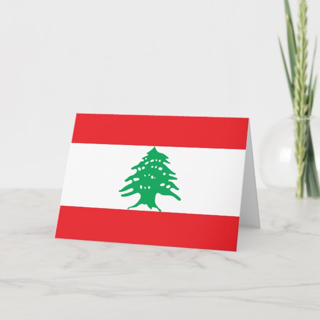 Lebanese Flag (Lebanon Flag) Card (Front)