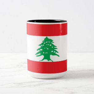 Lebanese Flag (Lebanon Flag) Two-Tone Coffee Mug
