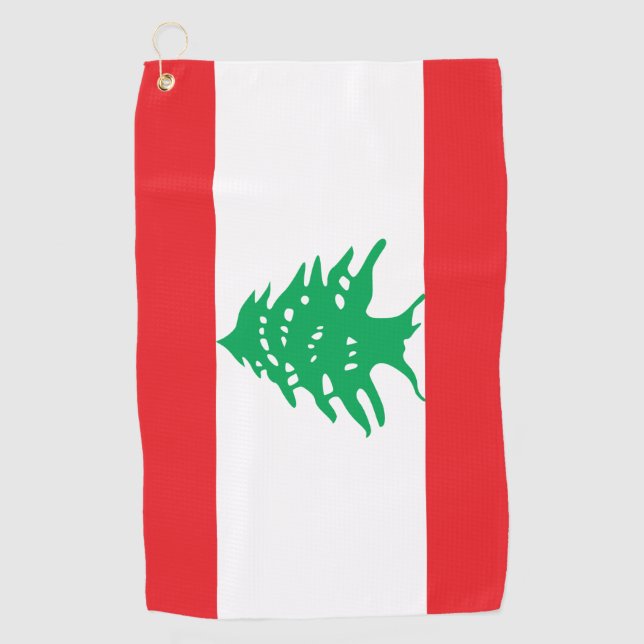 Lebanese Flag & Lebanon golf holiday /sports Golf Towel (Front)