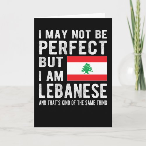 Lebanese Flag Lebanon Heritage Lebanese Roots Card