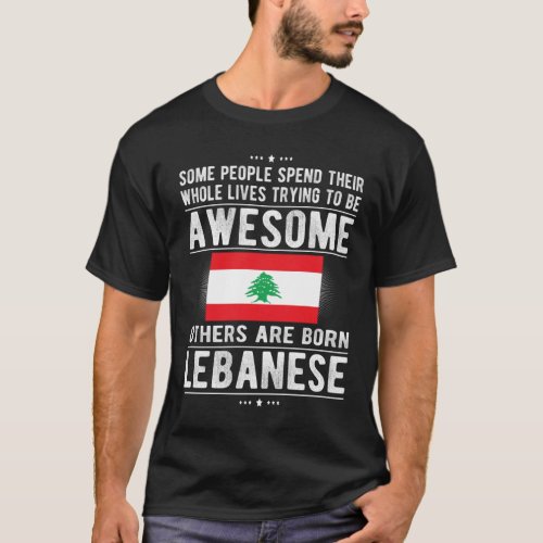 Lebanese Flag Lebanon Heritage Lebanese Roots T_Shirt