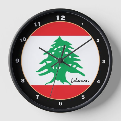 Lebanese Flag Lebanon patriotic Home  design Clock