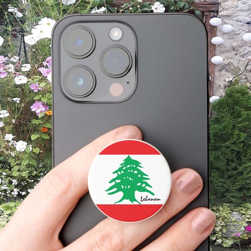 Lebanese flag Lebanon patriots  sports fans PopSocket