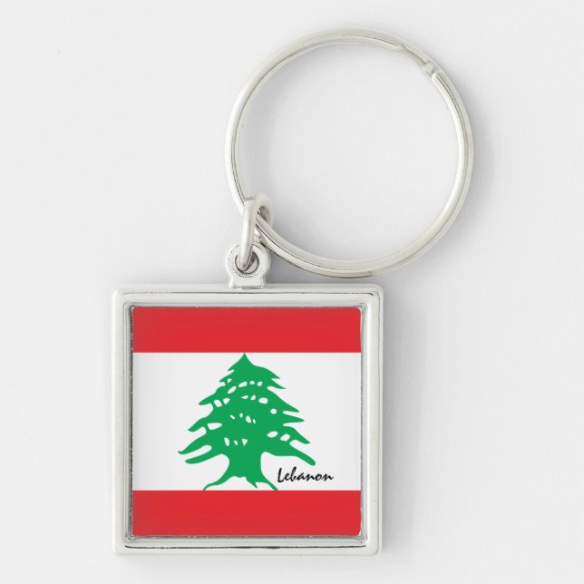 Lebanese flag & Middle East - fashion/sports fans Keychain (Front)