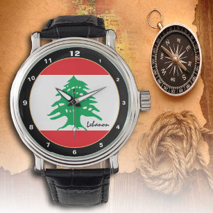 Lebanese flag & Middle East - fashion/sports fans Watch