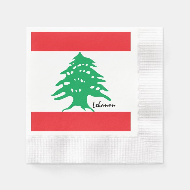 Lebanese flag & Middle East - Lebanon /sports fans Napkins (Front)