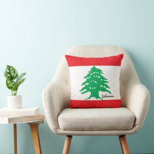Lebanese flag & Middle East - Lebanon /sports fans Throw Pillow