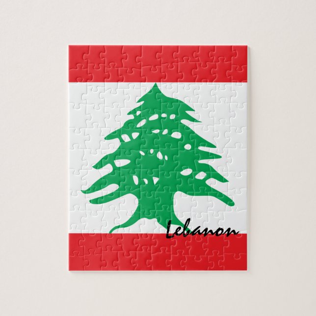 Lebanese flag & Middle East - puzzles/sports fans Jigsaw Puzzle (Vertical)