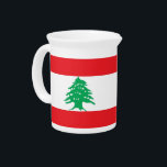 Lebanese Flag Pitcher<br><div class="desc">Awesome Pitcher with Flag of Lebanon. This product its customizable.</div>