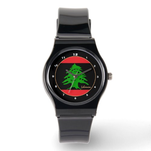 Lebanese Flag watch BLK fashion design Lebanon Watch