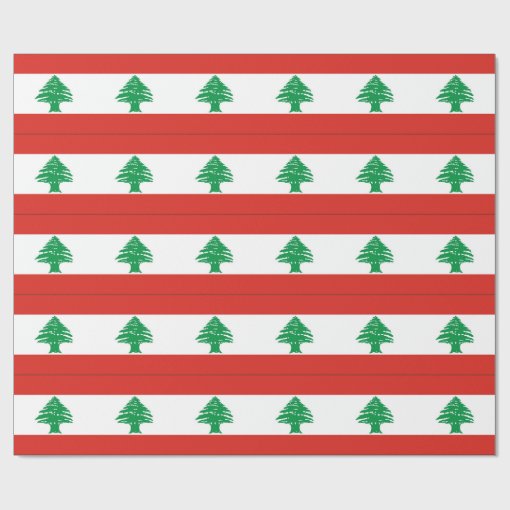 Lebanese Flag Wrapping Paper Zazzle