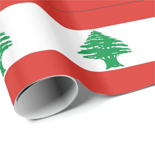 Lebanese Flag Wrapping Paper Zazzle