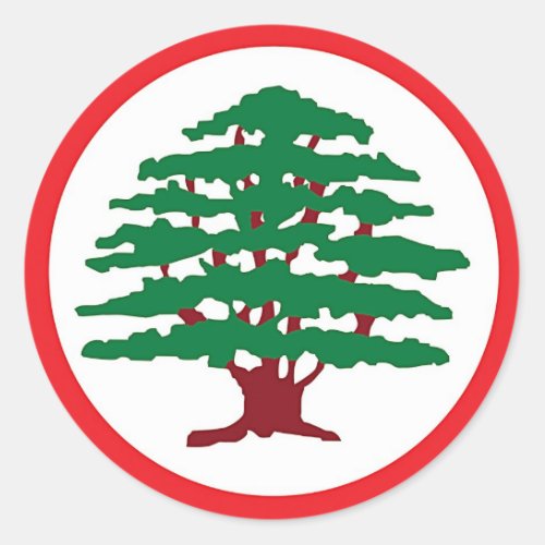 lebanese forces classic round sticker