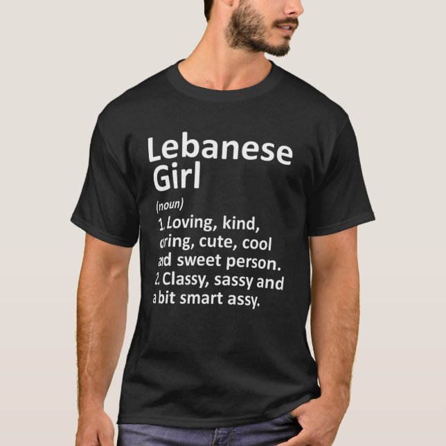 LEBANESE GIRL LEBANON Gift Funny Country Home Root T-Shirt (Front)