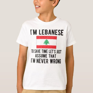 Lebanese Heritage Lebanon Roots Lebanese Flag T-Shirt